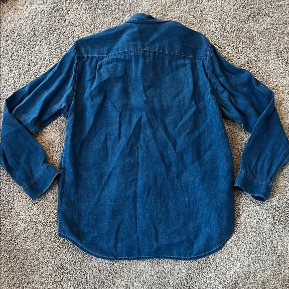 Tommy Bahama Men's Casual Blue Button Down Shirt - Picture 6 of 6